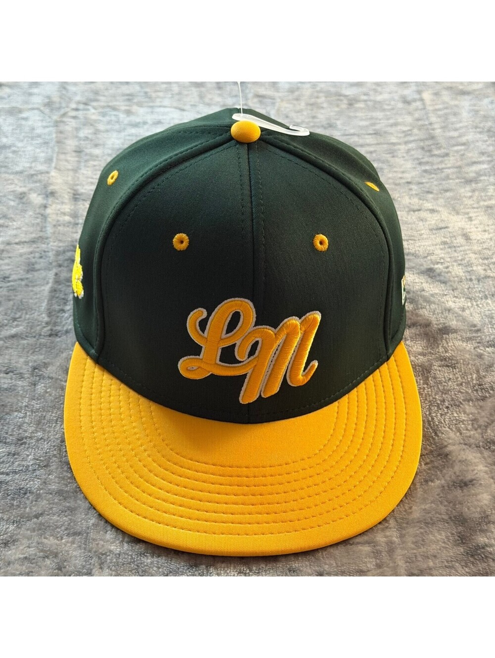 Panthers LM Hat The Game PRO Fitted Baseball Cap Men's S Green Yellow Paw Print